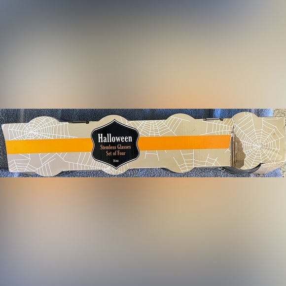 Halloween Stemless Glasses Set of 4 New in Original Box - Picture 8 of 8